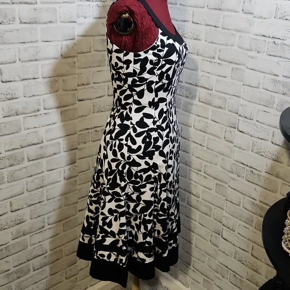 Jones Wear Dress SZ 6 Black/White Dress - Picture 3 of 11